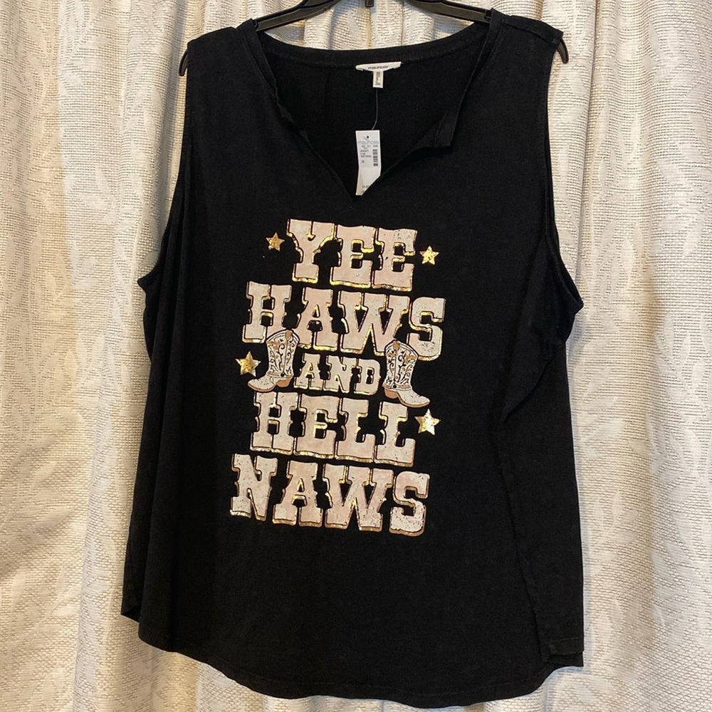 Maurices Western Boot Sleeveless Top Size 3X